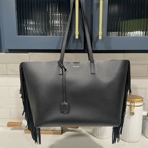 EUC Saint Laurent Fringe East West Tote